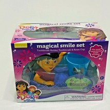 Dora the Explorer Magical Smile Set Toothbrush with Holder Rinse Cup Bath NEW - $12.05 CAD