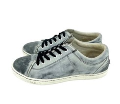 ugg Australia Tomi Burnished Gray Leather lace Up Sneakers SZ 7 SH08 - $69.00