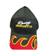 National Brand Strap Back Hat Flames Racing American Style Adjustable Em... - $17.89