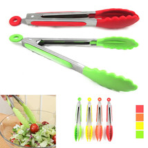 Multi Purpose Metal Tongs Kitchen Grill Bbq Salad Cooking Serving Bread ... - $18.99
