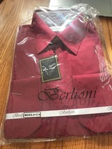Berlioni Italy Men&#39;s Red Shirt S 14-14.5 34/35 Ships N 24h - $49.50