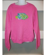 Lilly Pulitzer Fish Pink Pullover Sweater Size 10 Girl&#39;s White Label HTF... - £25.74 GBP