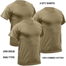 3 Qty Usn Navy Nwu Type Iii Seals Woodland Brown T-Shirts Uniform All Sizes - £22.19 GBP+