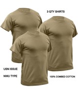 3 QTY USN NAVY NWU Type III Seals Woodland Brown T-Shirts Uniform ALL SIZES - £22.39 GBP+