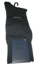 NEW Mens PUNTO Italy  Black &amp; Gray Pattern SOCKS  Egyptian Cotton Blend ... - $19.79