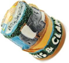 Thimble Lewis and Clark Peace and Friendship Hand Painted Resin Plastic Vintage - £11.85 GBP