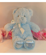 Baby Gund My First Teddy  Blue Chenille Bear 9&quot; 021033 Soft Plush Toy Se... - $31.54 CAD