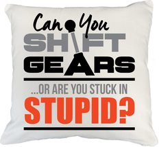 Make Your Mark Design Shift Gears or Stuck in Stupid? Car Mechanic White... - £19.43 GBP+