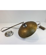 Vintage Mid Century Wall Lamp - Gold UFO Flying Saucer - Adjustable Height - £99.91 GBP