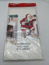 Vintage 1993 Coca Cola Santa Table Cloth 54&quot; X 96&quot; - £23.52 GBP