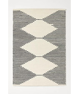 Premium Quality 5&#39; x 8&#39; Granada Diamond Hand Tufted Anthropologie Wool F... - $510.59 CAD