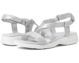 Easy Spirit Women Strappy Sport Sandals Treasur 2 Size US 8W Silver - £30.07 GBP