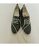 Calvin Klein kassia shiny casual oxford flat lace up shoes size 8 - $566.51 MXN
