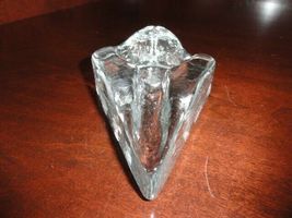 vintage heavy clear glass cigar ashtray 8.5" L X. 4" X 1.5" image 7