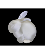 Fenton Bunny Rabbit Vintage Glass Frosted Satin Paperweight 1980s Stamped - $927.30 MXN