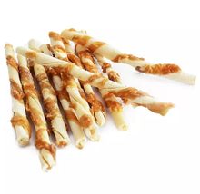 PUREPET Healthy Real Natural Chicken Wrapped Beefhide Rawhide Twist Bulk Packs D - £11.30 GBP