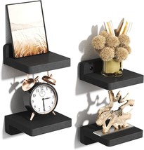 Sriwatana Small Floating Shelves Wall Mounted, 4 Inch Wood, Weathered Black - €30,77 EUR