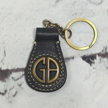 GB Keychain Black Leather Keyring  - £7.73 GBP
