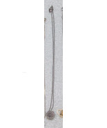 Plated over Silver Jewelry Chain Necklace with Pendant of Metal Flower - $8.50