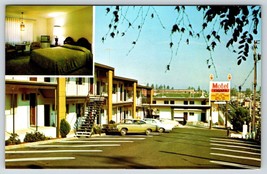 Postcard Cabana Motel Portland Oregon OR Duel View Old Cars Water Beds - £3.53 GBP