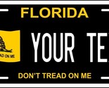 Florida Don&#39;t Tread On Me License Plate Custom Auto Car Bike Motorcycle ... - $10.79+