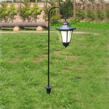 Solar Garden Light Patio Path Lantern w/Post Terrace Lawn Outdoor Landscape Lamp - £23.94 GBP