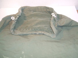 US Army cotton sateen/poplin OD olive drab laundry "barracks" bag many repairs - $25.00