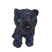 Wild Republic Plush Foilkin Black Panther Blue Foil Spots Stuffed Animal Toy 10&quot; - £9.69 GBP