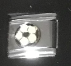 Soccer Ball Wholesale Italian Charm Enamel Link 9MM K60 - £11.20 GBP