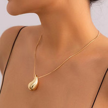 Simple Wind Water Drop Necklace Female Temperament Simple All-Match Design Clavi - £7.81 GBP