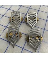 U.S. Army Master Sergeant E8 MSgt. Gold Metal Rank Insignia Chevrons Lot... - $15.94 CAD