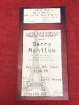 Barry Manilow Concert Ticket Jul 9 2011 Paris Theatre Las Vegas USED - £8.94 GBP
