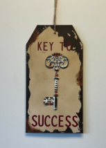 &quot; key to success &quot; Rustic Metal wall decor 8” x 15” - £12.54 GBP