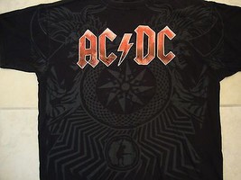 AC/DC ACDC Band Logo Lightning Design Hard Blues Rock Black T Shirt XL / 2XL - £11.63 GBP