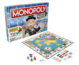 Monopoly Travel World Tour Board Game 2-4 Players New in Box - £10.29 GBP