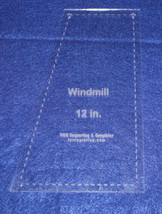 Windmill - Makes 12 Inch Finished Square-- 1/8 Inch Clear Acrylic - £12.22 GBP