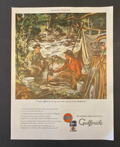 Vintage Print Ad Gulfpride Motor Oil Surveyors Camping 1945 Ephemera 13.5 x 10.5 - £13.27 GBP