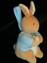 Vintage Peter Rabbit Stuffed Plush 7&quot; Baby Soft Rattle Toy Carseat Eden - £23.32 GBP