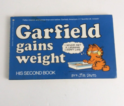 Vintage 1978 United Feature Garfield Gains Weight His Second Book By Jim Davis - £7.76 GBP