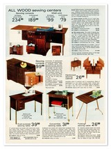 Montgomery Wards Wood Sewing Centers 70s Decor Vintage 1977 Print Magazine Ad - £7.59 GBP
