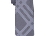 Calvin Klein Men&#39;s Magnified Check Cotton Tie in Carbon Grey - £15.02 GBP