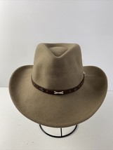 Cody James TREC Mushroom Wool Felt/Leather Band Cowboy Hat Men’s Size L - £41.18 GBP