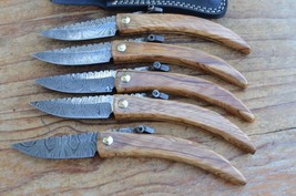 5 damascus 100% handmade beautiful folding knife From The Eagle Collection3031 - $173.25