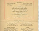 The Palace Hotel Cafe Special Menu San Francisco California 1944 - £37.38 GBP