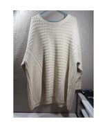 Atmosphere Women&#39;s Cream Boat Neck Drop Shoulder Baggy Sweater Size 14/1... - $21.95