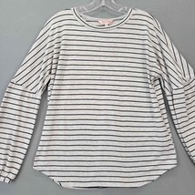 Juicy Couture Womens Shirt Size M Gray Stretch Casual Long Sleeve Round Neck Top - £8.96 GBP