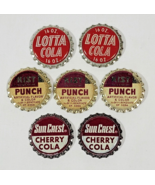 Lot Of 7 Assorted Unused Bottle Caps Cork Lined Lotta Kist Sun Crest - $10.19 CAD