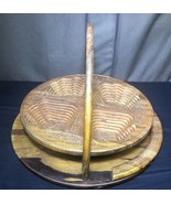Vintage Basket Collapsible Vintage Wooden - $13.47 CAD