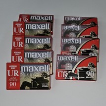 9 Maxell Audio Cassette Tapes Blank Lot 90 Minutes Normal Bias FACTORY SEALED - £15.53 GBP