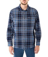 Smith&#39;s Workwear Men&#39;s Plaid Long Sleeve Button Front Shirt Sz M Blue NWT - $27.42 CAD